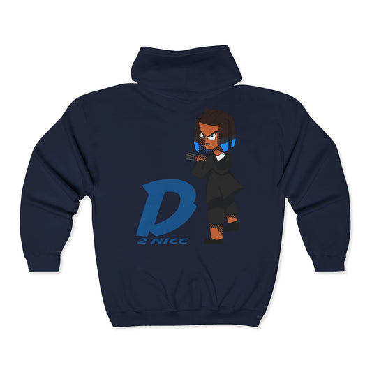 inDivdUalS - D2nice Urban Street Art Full Zip Hoodie