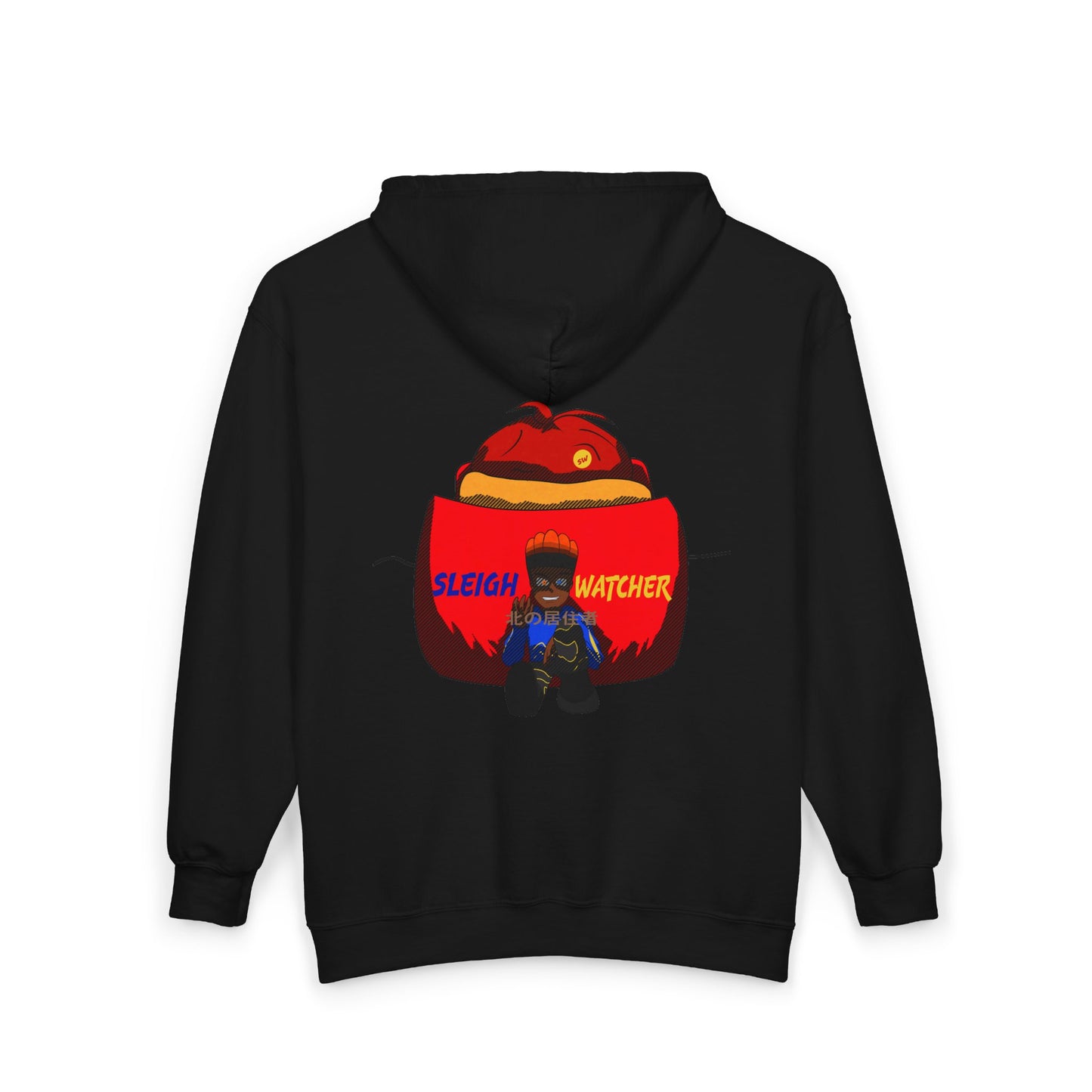 Young Reid - The SLEIGH Watcher Christmas Street Art Full Zip Hoodie