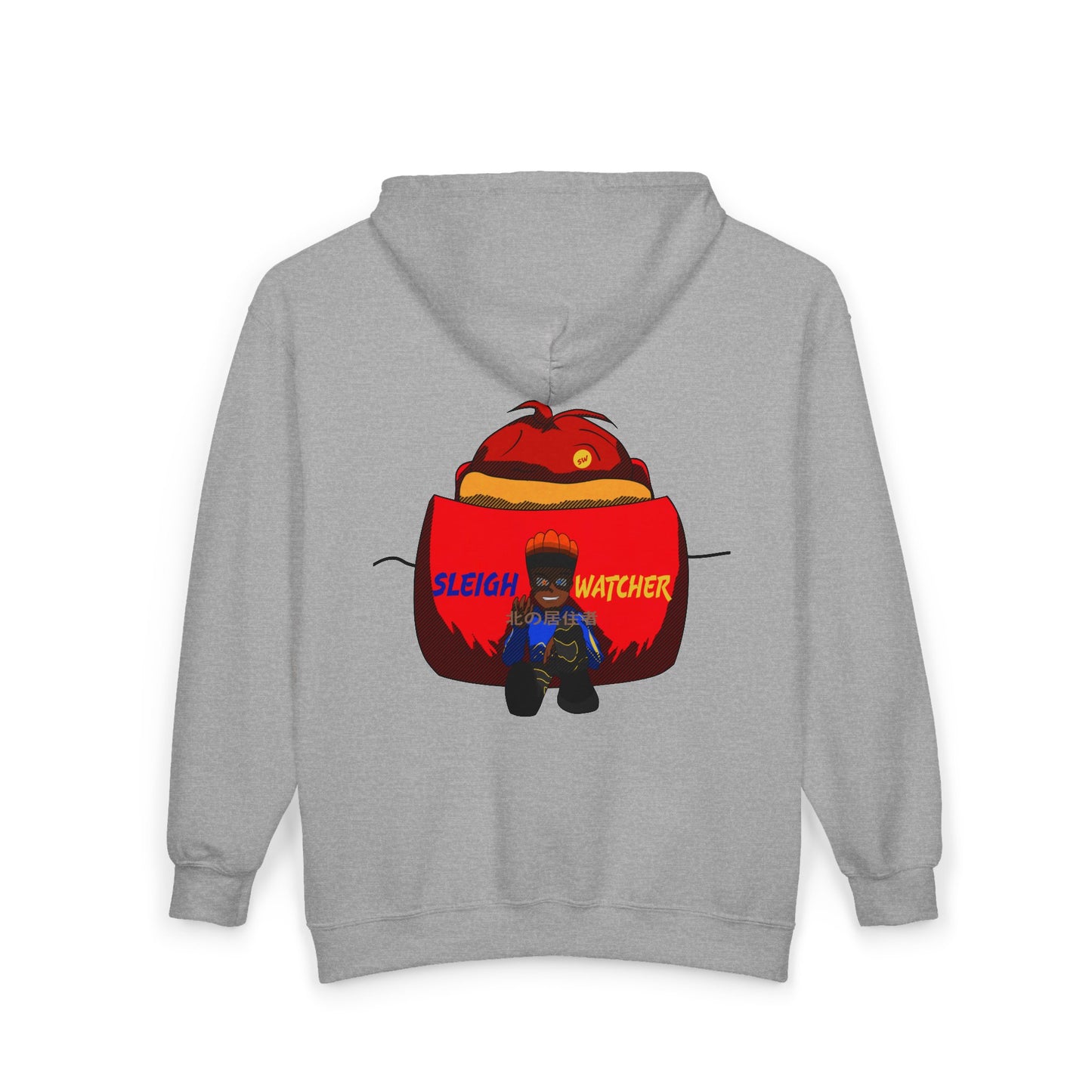 Young Reid - The SLEIGH Watcher Christmas Street Art Full Zip Hoodie