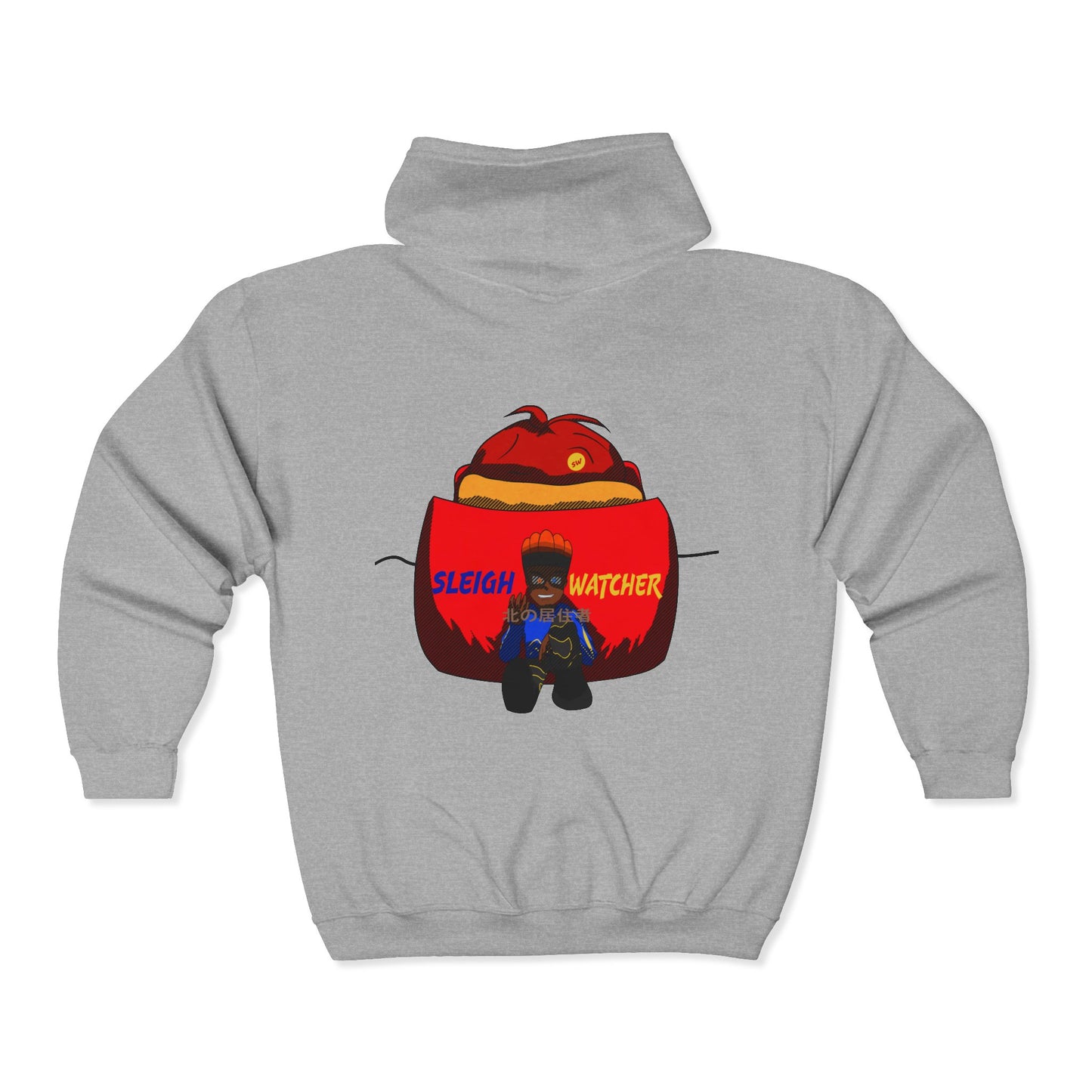 Young Reid - The SLEIGH Watcher Christmas Street Art Full Zip Hoodie