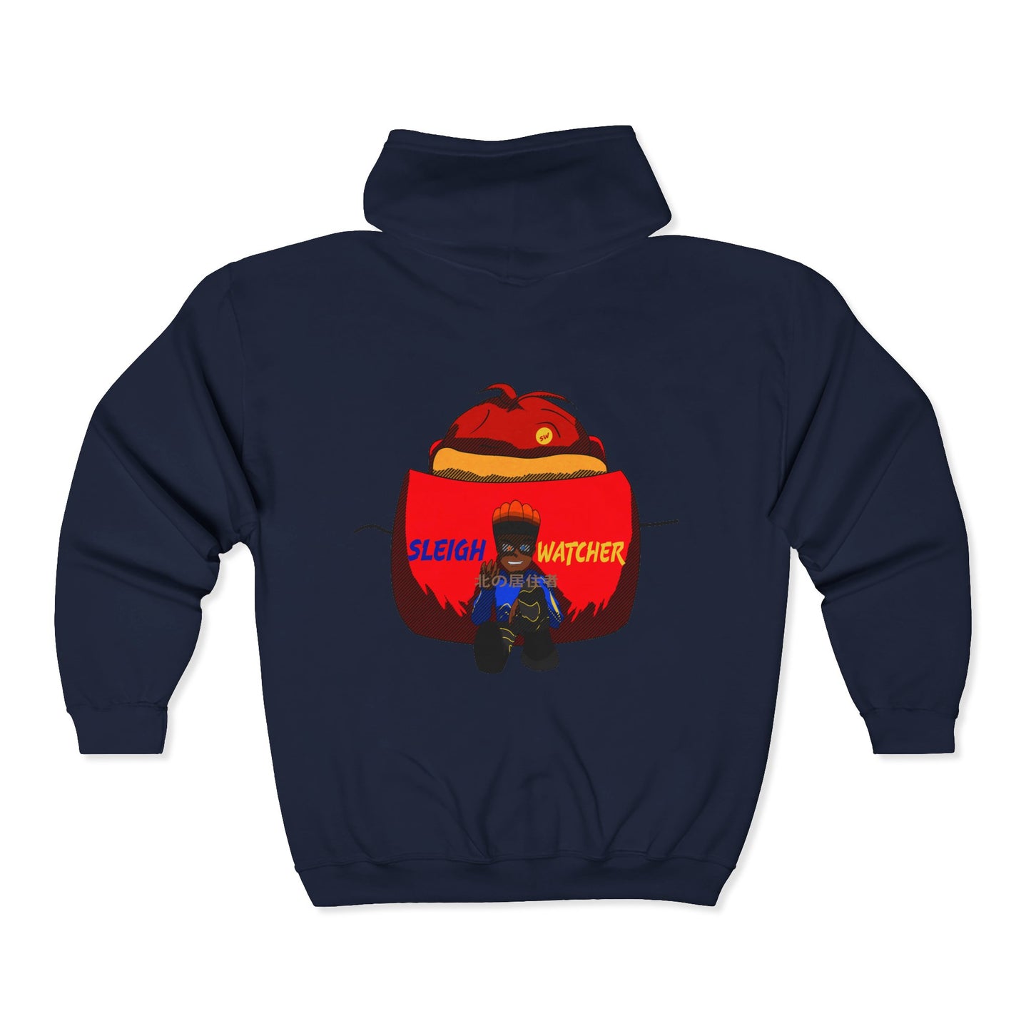 Young Reid - The SLEIGH Watcher Christmas Street Art Full Zip Hoodie