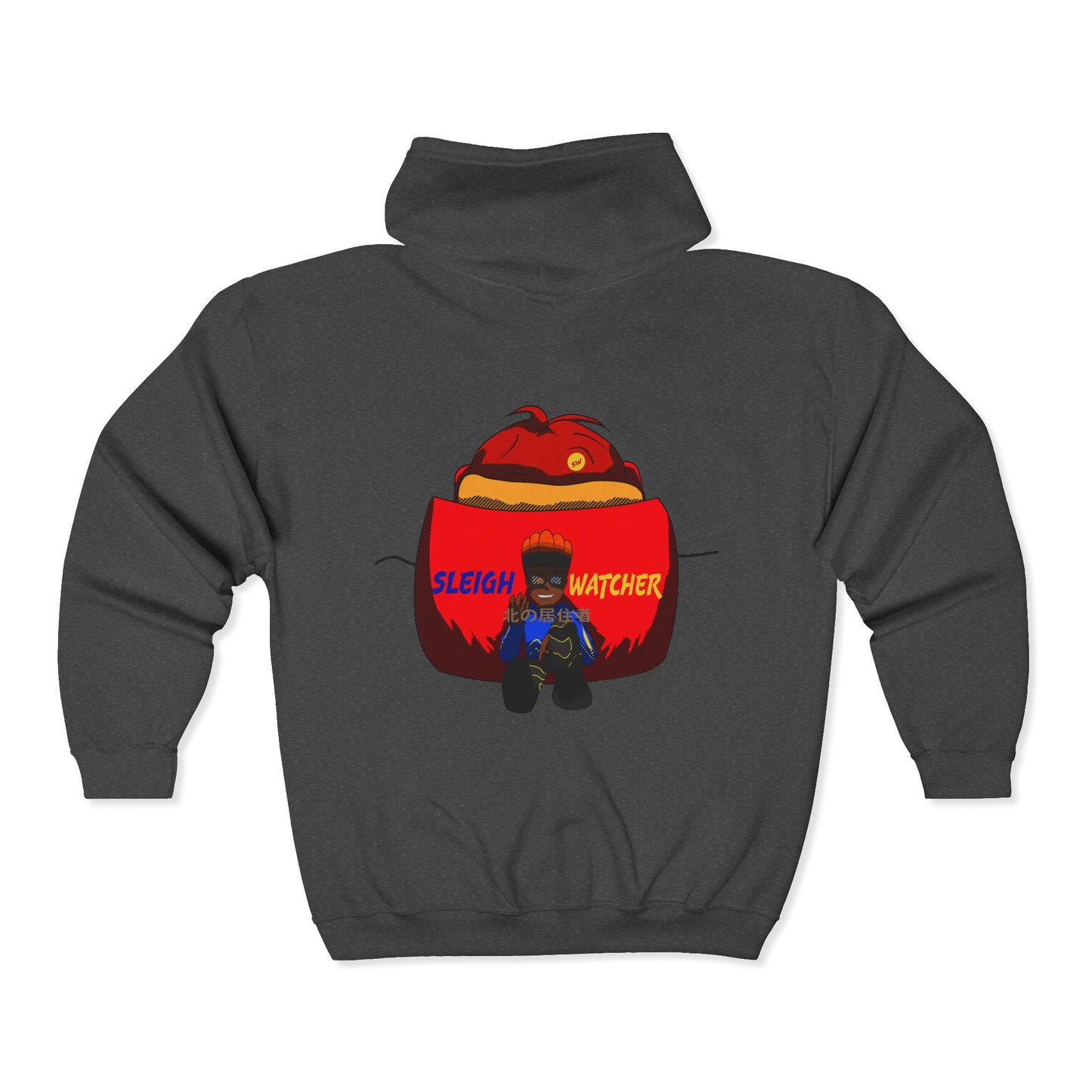 Young Reid - The SLEIGH Watcher Christmas Street Art Full Zip Hoodie