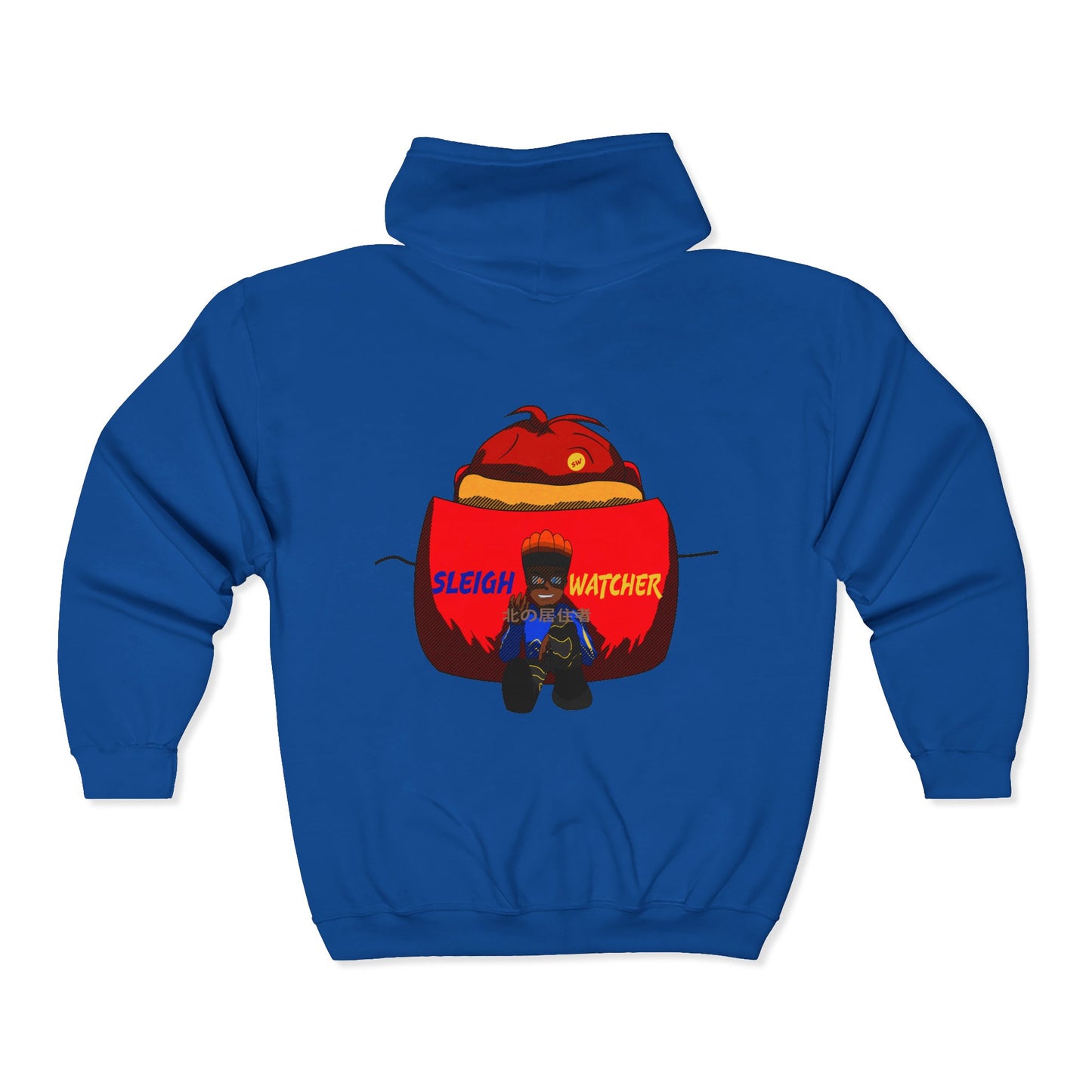 Young Reid - The SLEIGH Watcher Christmas Street Art Full Zip Hoodie